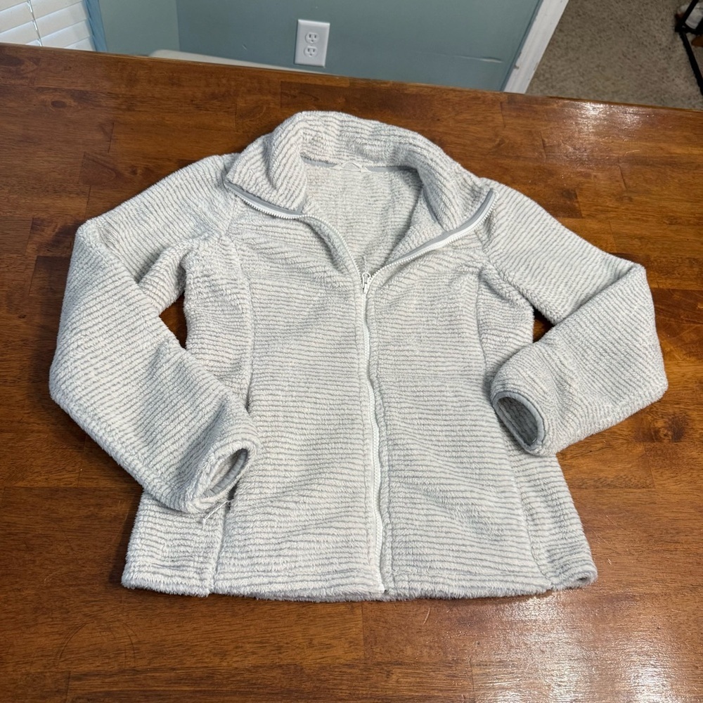 Mountain Khakis Wanderlust full zip gray cream jacket size medium